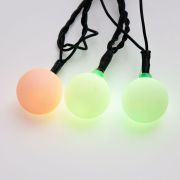 Гирлянда светодиодная «Шарики» 5м d25мм 25LED RGB 6Вт 220-240В IP20 провод ПВХ темн. зел. Neon-Night 303-559