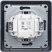 Выключатель 2-кл. СП Glossa 10А IP20 (сх. 5) 10AX в сборе шоколад. SE GSL000852