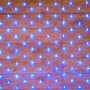Гирлянда светодиодная «Сеть» 1.5х1.5м 150LED син. 12Вт IP20 провод ПВХ прозр. Neon-Night 215-123