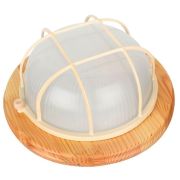 Светильник НБП 03-60-0012 УХЛ4 «Решетка» 230В 60Вт 1301D круг клен Camelion 14088