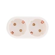 Разветвитель 2-м с заземл. 16А IP20 бел. (уп.2шт) Rexant 11-1075-2