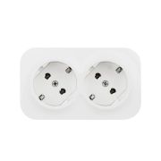 Розетка 2-м ОП Quteo 16А IP20 250В 2х2P+E с заземл. защ. шторки бел. IEK 782237