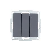 Выключатель 3-кл. СП Vesna механизм графит LEZARD 742-3488-109