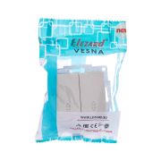 Переключатель проходной 2-кл. СП Vesna механизм крем. LEZARD 742-0388-106