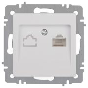 Розетка компьютерная 1-м СП Accent 6-303-01 RJ45 IP20 бел. Intro Б0063624