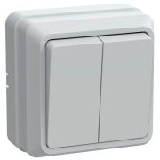 Выключатель 2-кл. ОП Октава 10А IP20 ВС20-2-0-ОБ 250В бел. GENERICA EVO20-K01-10-DC