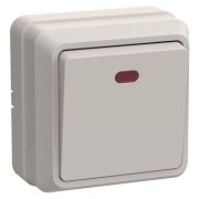 Выключатель 1-кл. ОП Октава 10А IP20 ВС20-1-1-ОКм с индикацией крем. GENERICA EVO11-K33-10-DC